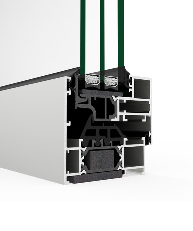 Cortizo COR 70 Hidden Sash - Cross-Section